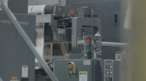 Shot of paper printing machine Stockbeeldmateriaal 60935555