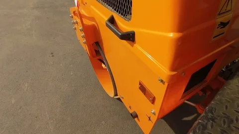 Shot of a Part of the paver Video stock 70286387