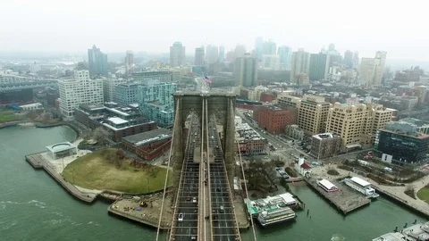 Shot of pier in Hudson river Stock Footage 80857574