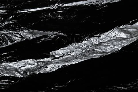 Shot of the polyethylene surface on black background Stock Photos
