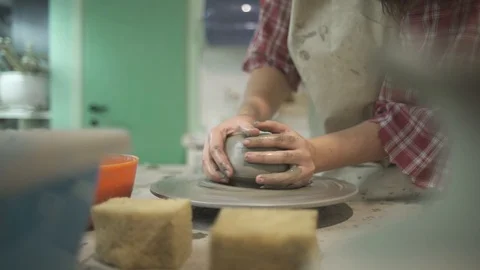 Shot of Pottery Making Video stock 85630823