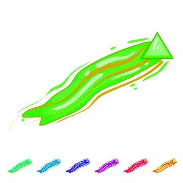 Shot projectile game cartoon vector graphic イラスト素材
