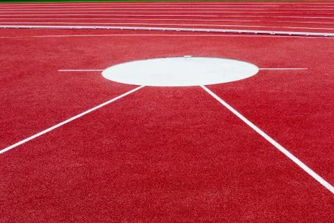 Shot put field Stock Photos