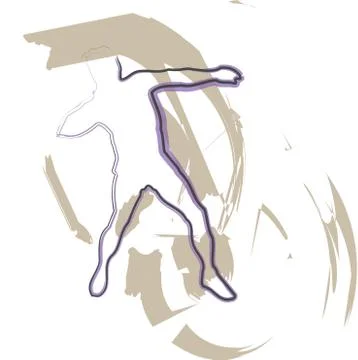 Shot put throw Illustrazione stock