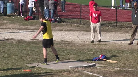 Shot Put Thrower - Spin Stock Footage 61471360