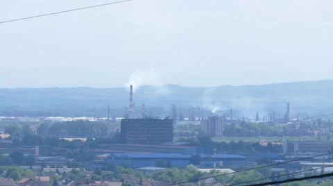 Shot Of The Rafinery From Afar Stock Footage 50986044