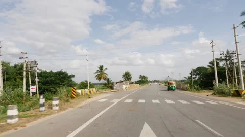 Shot of river bridge, Zebra crossing on Indian road Stock-Footage 156973239