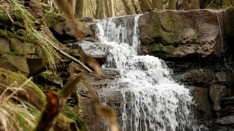 Shot of a river flow / waterfall Stock Footage 73226825