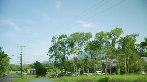 Shot of road going to mountain Stock Footage 78972594