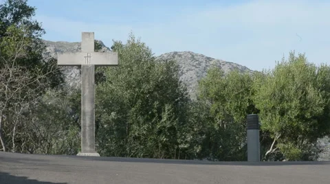 Shot of Roadside Cross at spain. Stock Footage 58800290