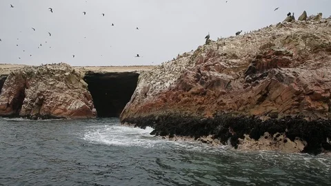 A shot of rock on a beach 스톡 동영상 103045140