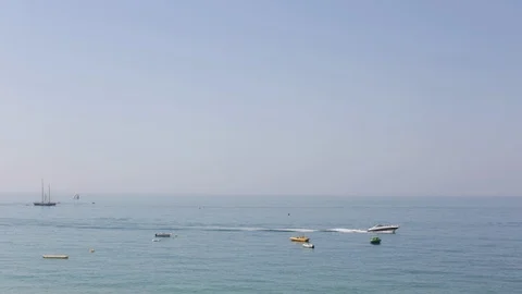 Shot Of Sailing Boat. Wide Shot Stock-Footage 123701662