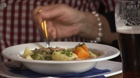 A shot of a salad on a table Stock Footage 88054300