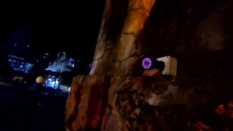 Shot of security video camera surveillance at night. Recording technology Stock Footage 301092758