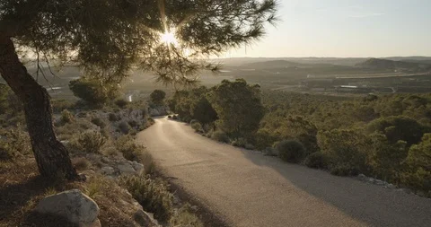 Shot of serpentine empty road Stock Footage 122447451