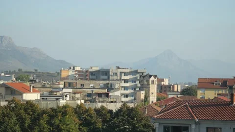 Shot in Shkodër in Albania, rooftop Stock Footage 137131793