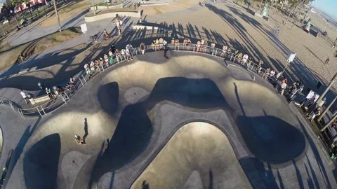 A shot of skatepark Stock Footage 156341659