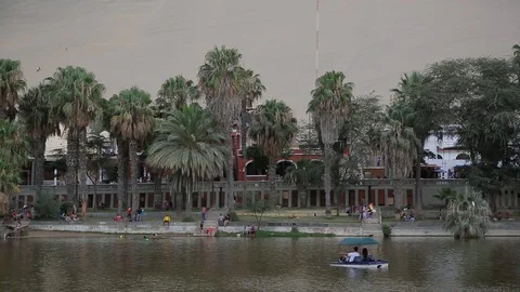 A shot of a small lake in Peru Stock Footage 103045255