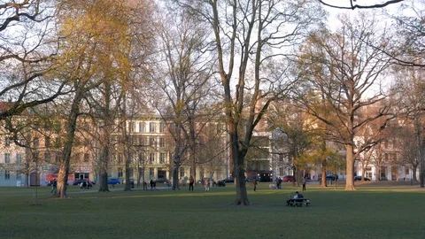 Shot of Sofienbergparken in Oslo, Norway Stock Footage 71353965
