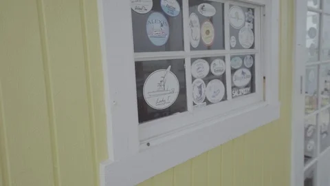 A shot of some stickers on a beach 動画素材 112258679