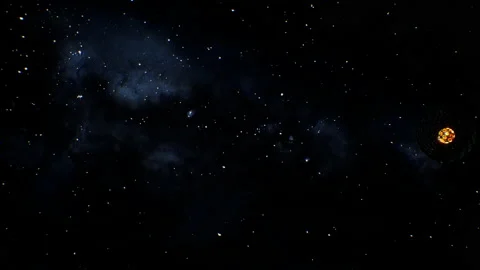 Shot in space of a Dyson sphere megastructure around a star from an Stock Footage 201901826