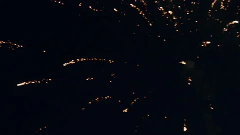 Shot of sparks of fireworks exploding in the air. Stock Footage 138906501
