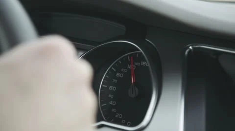 Shot Of  Speedometer In A Car Stock Footage 50225336