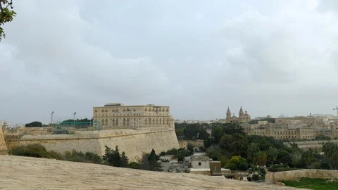 Shot of St. Publius Square In Valetta, Malta Stock Footage 102712752