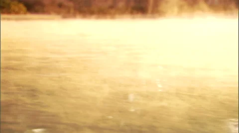 Shot of a steaming pool. Stock Footage 46869394