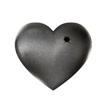 Shot in the stone heart Stock Illustration