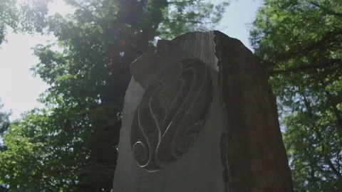 Shot of a stone statue Stock Footage 76555762