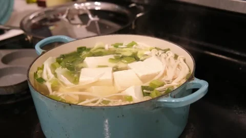 A shot a sumo stew or Chankonabe Japanese hot pot Stock Footage 329649852