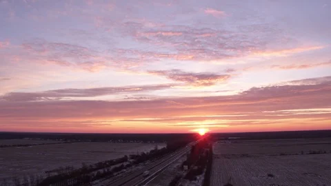 Shot of sunrise with clouds 3 Video stock 123769269