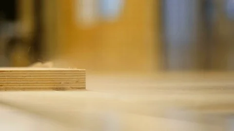 Shot of a table saw in Norway, side cut back Stock Footage 85160536