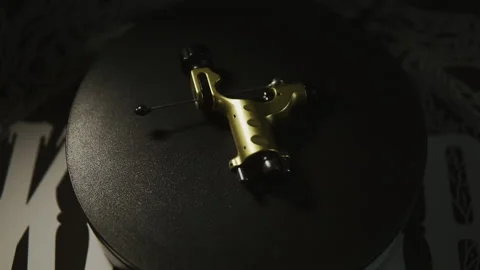 Shot Of Tattoo Machine Stock Footage 133535928