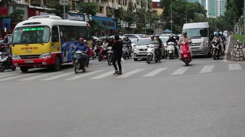 Shot of a traffic in Asia Stock Footage 58627209