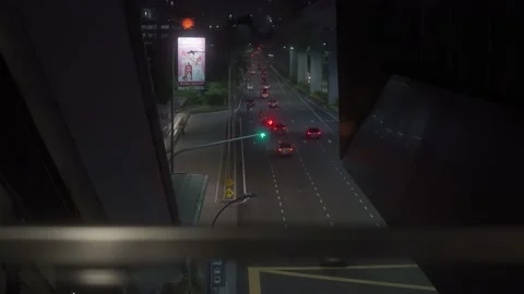 Shot of trafic from MRT station Stock Footage 165692206