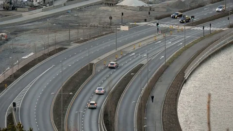 Shot of the trafic in Oslo, Norway Stock Footage 71353230