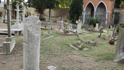 Shot of Venetian Cemetery Stock Footage 165118853