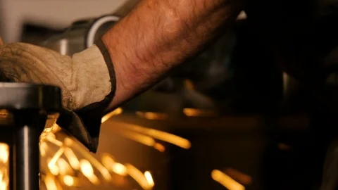 Shot of welding in Norway, side of hand Video stock 85160822
