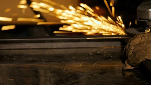 Shot of welding in Norway, table and hand Stockbeeldmateriaal 85160867