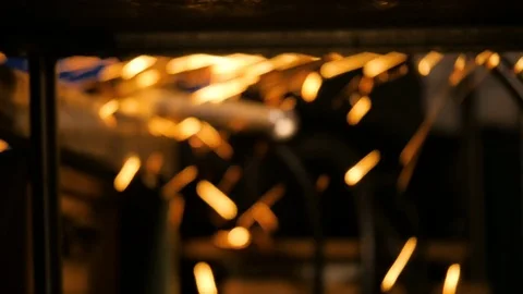 Shot of welding in Norway, under table Stock Footage 85160748