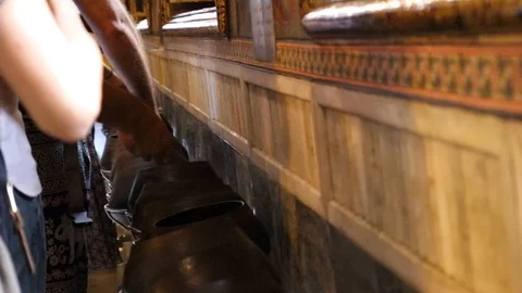 Shot of where people donate for the temple in Thailand. 動画素材 101212935