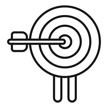 Shot work target icon outline vector. Breath worker attitude イラスト素材