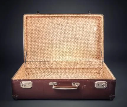Shot Of Worn Old Suitcase Foto stock