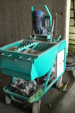 Shotcrete application. 스톡 사진