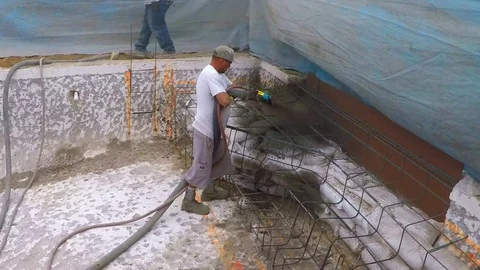 Shotcrete Pool Video stock 82952559