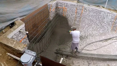 Shotcrete Pool Video stock 82952835