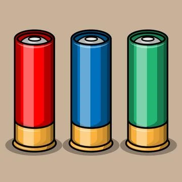 Shotgun Bullet Stock Illustration