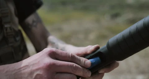 Shotgun Charge Video stock 134396671